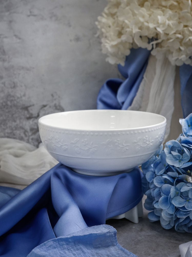 Салатник Primavera (700 мл), 15.3х6.6 см, белый