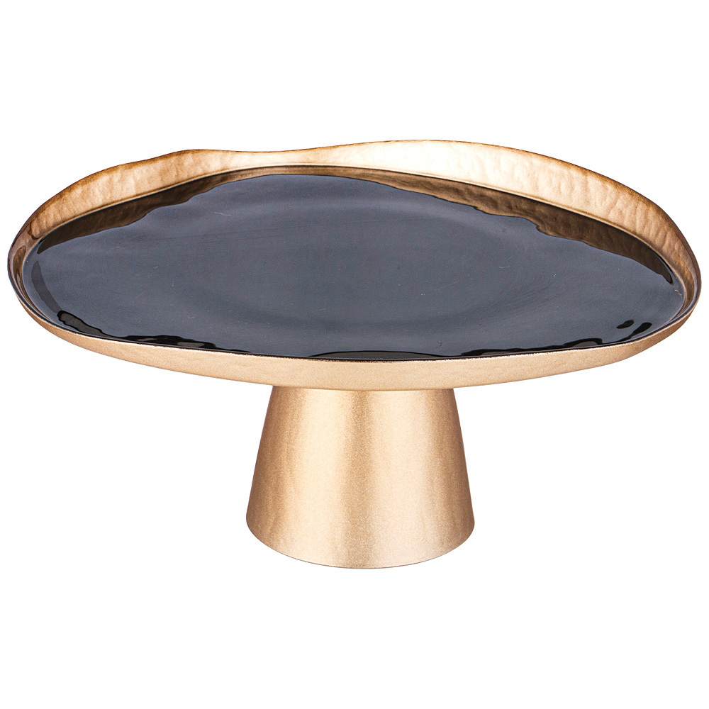 Блюдо на ножке Bohemia Black, 28 см