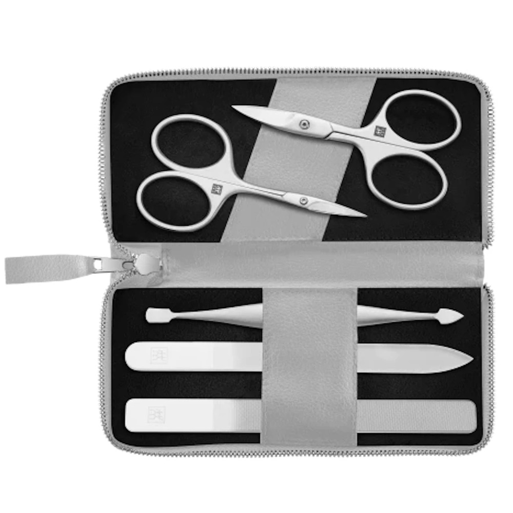 Маникюрный набор Beauty Premium, 5 пр., экокожа, серый