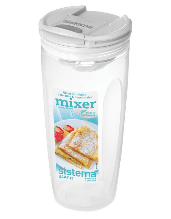 Шейкер для коктейлей Bake-it (700 мл), 9.3х9х20 см, белый