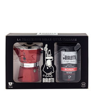 Bialetti   Moka Express Red + Caffe Roma