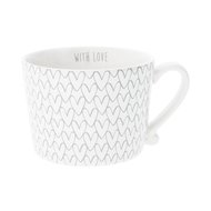 Bastion Collections  White eart Pattern Grey (300 )