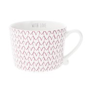 Bastion Collections  White eart Pattern Red (300 )