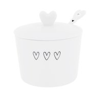    White 3 earts Spoon Black, 78.5 
