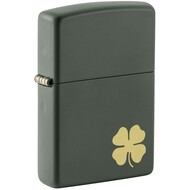 ZIPPO  Four Leaf Clover   Green Matte, 38x13x57 , 