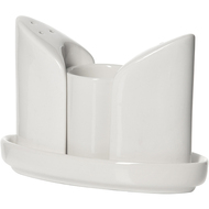 Kunstwerk Набор для специй Кунстверк на подставке, 12.4х8.7х8.7 см, 3 пр., белый