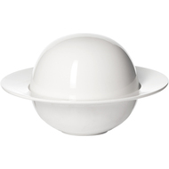 Kunstwerk Салатник Кунстверк с крышкой (350 мл), 18х5 см, белый