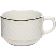 Lubiana Чашка чайная Afrodyta (190 мл), 5.5 см, белый/золотой