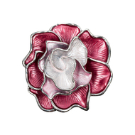 Брошь Цветок, 5х5 см, розовая