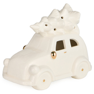 Фигурка Машинка с елкой с led-подсветкой, 16.2х8.3х12.5 см