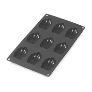 Форма для печенья Мадлен Baking, 9 ячеек, 30х17.5 см, черная