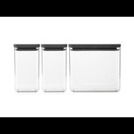 Набор модульных контейнеров Tasty+, 3 шт., темно-серый