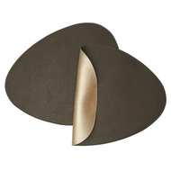 Набор двухсторонних сервировочных салфеток Drop, 33х41 см, 2 шт., коричневый/карамельный