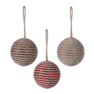 Набор елочных украшений Rustic diamonds New Year Essential, 7 см, 3 шт.