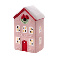 Tkano Домик с подсветкой Fensmark New Year Essential, 15 см, розовый