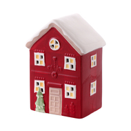 Tkano Домик с подсветкой Fredensborg New Year Essential, 13 см, красный