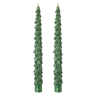 Набор свечей Essential, 2 шт., 25 см, зеленый