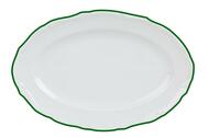 Porland Блюдо овальное Maria Green, 27 см, кант зеленый