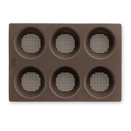 Lekue Форма для выпечки булочек Bread Maker, 6 ячеек, 29х20 см, коричневая