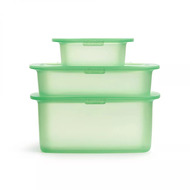 Lekue Набор контейнеров силиконовых, 3 шт., зеленый