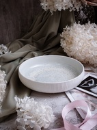 CASA DI FORTUNA Тарелка глубокая Boletus (750 мл), 20х4.7 см, белая