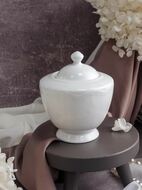 CASA DI FORTUNA Сахарница с крышкой Grazia (350 мл), 10.2х12.5 см, белая