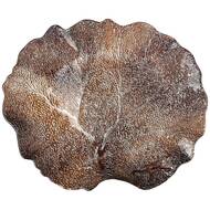 АКСАМ Блюдо Crown Brown, 33х28х3 см, коричневое