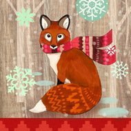 Paperproducts Design  Fox with Scarf , 16.516.5 , 20 .