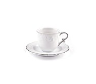 Tunisie Porcelaine   Vendange Filet Platine (100 )